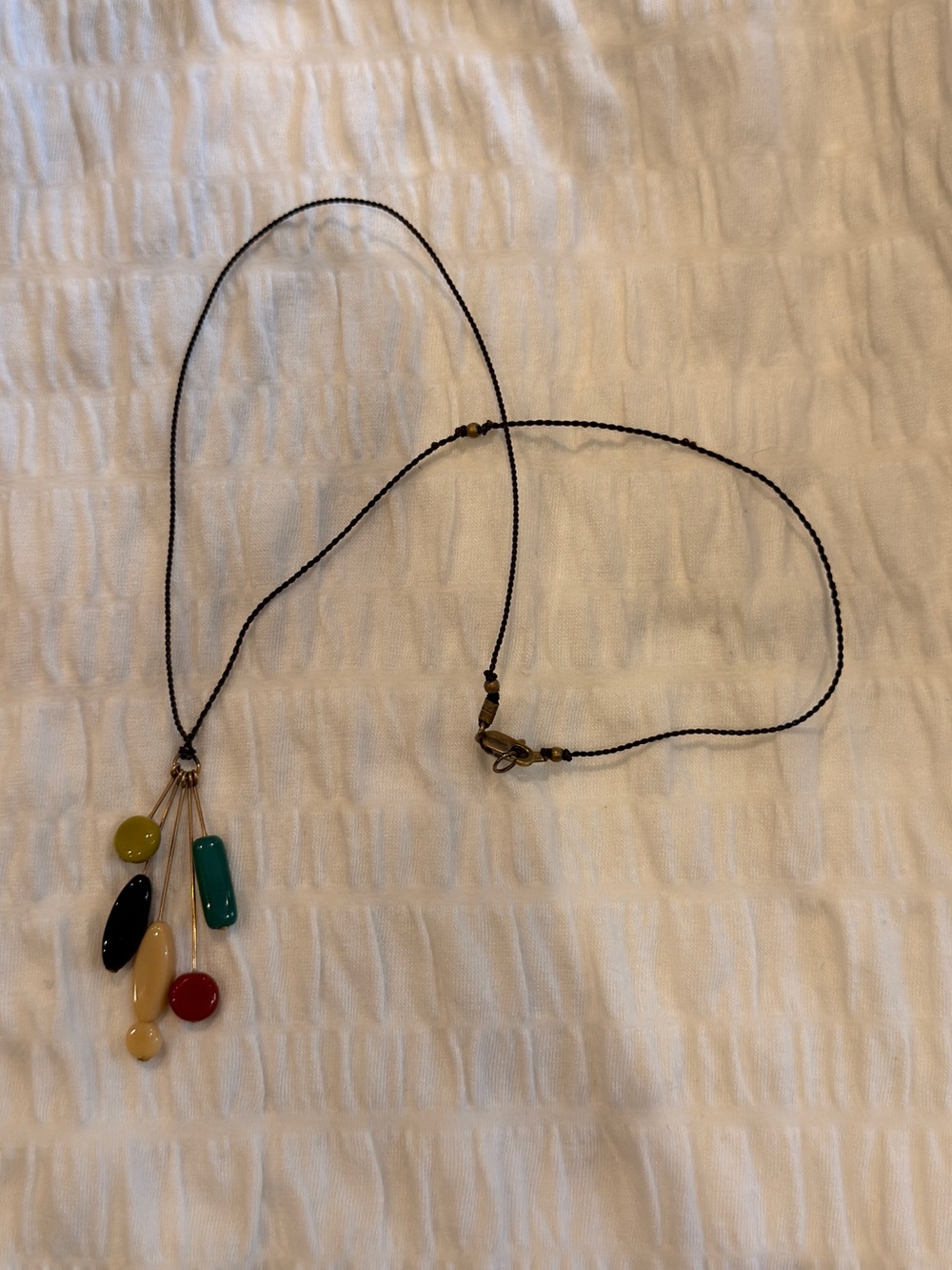 Retro Multicolor Bead Drop Necklace - Women Jewelry